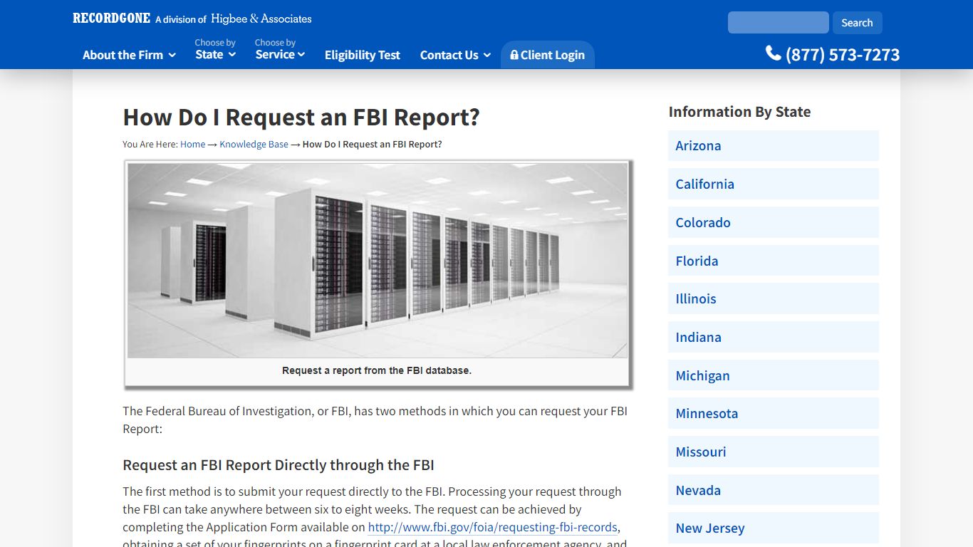 How To Request An FBI Report | RecordGone.com